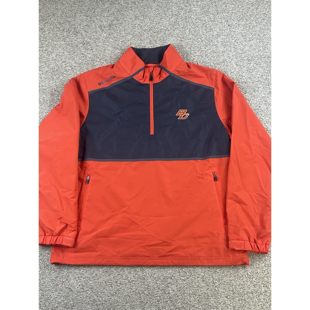 Columbia Golf Full Zip Windbreaker Jacket Men's Size Large Boston College Logo